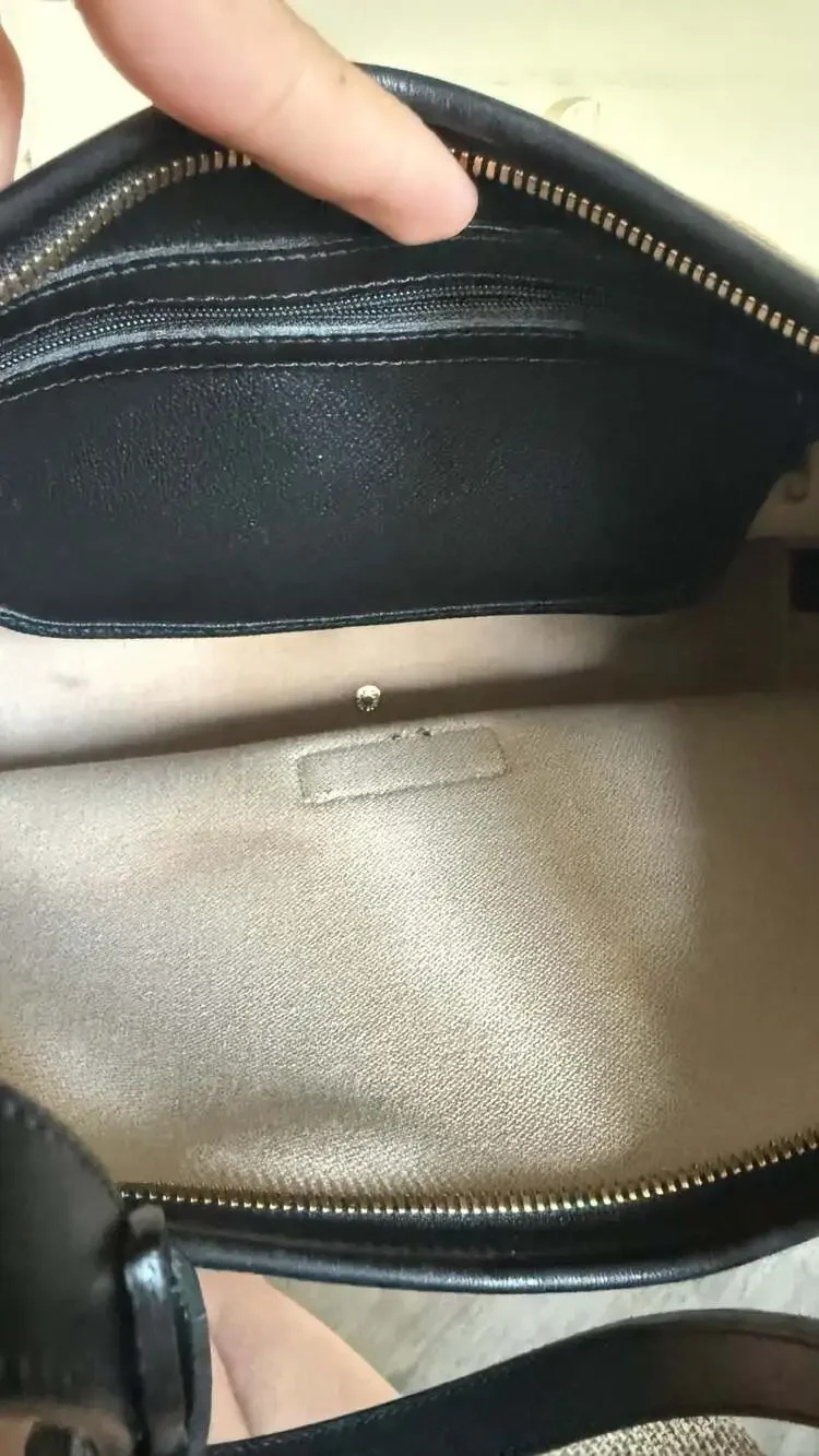 Vintage Dooney & Bourke Suede and Leather Hobo Shoulder Bag